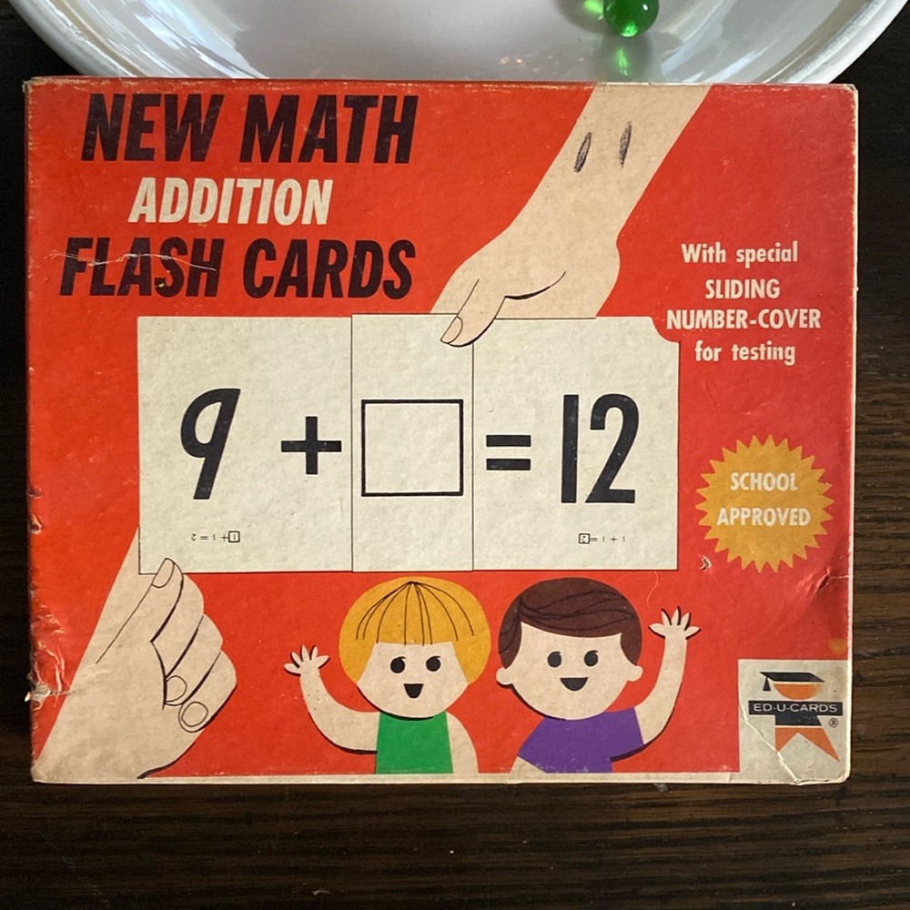 VINTAGE 1966 Ed U Cards New Math Addition & Subtraction Flash Cards